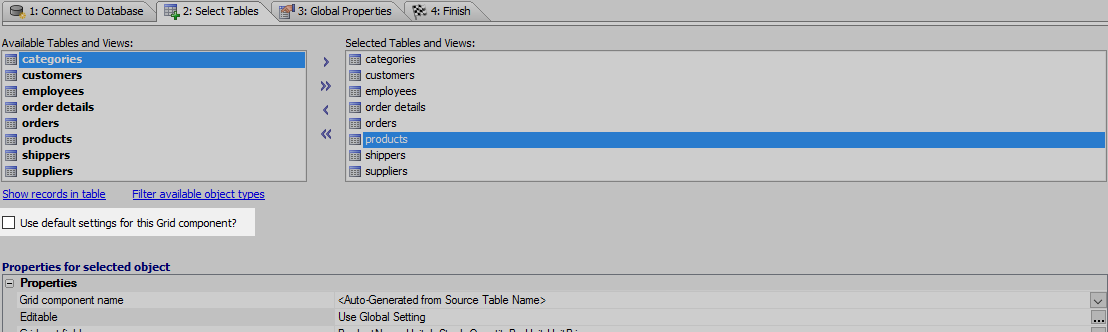 Customize Grid